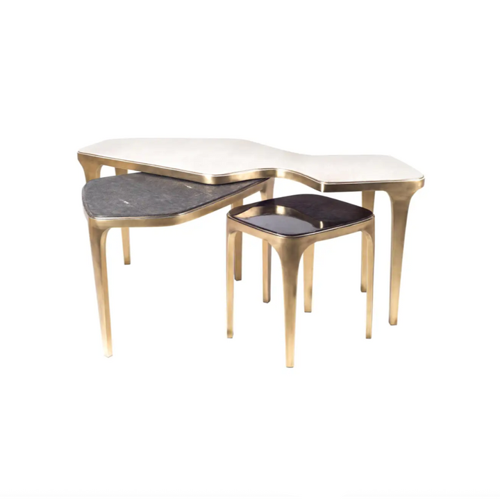 Cosmos Cream Shagreen Coffee Table