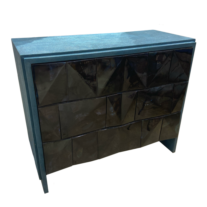 Blue Penshell and Shagreen Chest