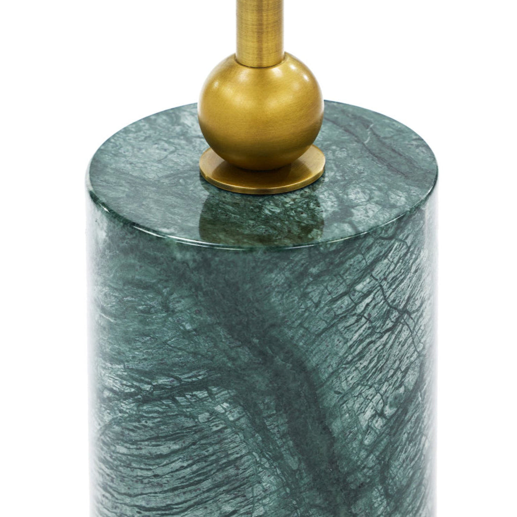 Decorative drink table with jade stone base and gold stand on a white background