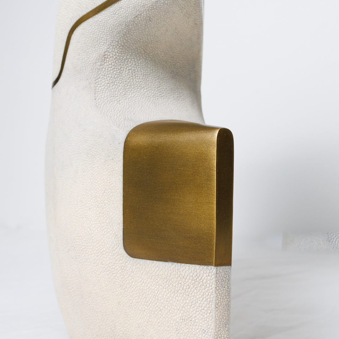 Small Cream Shagreen Vase