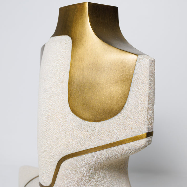 Small Cream Shagreen Vase