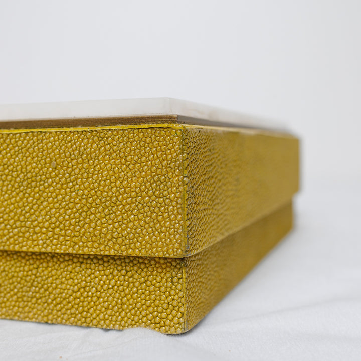 Square Box In Smokey White Quartz