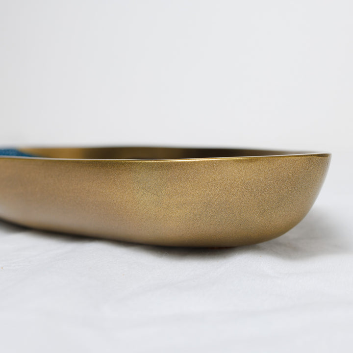 Medium Blue Penshell and Shagreen Bowl