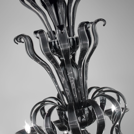Black Murano Glass Chandelier