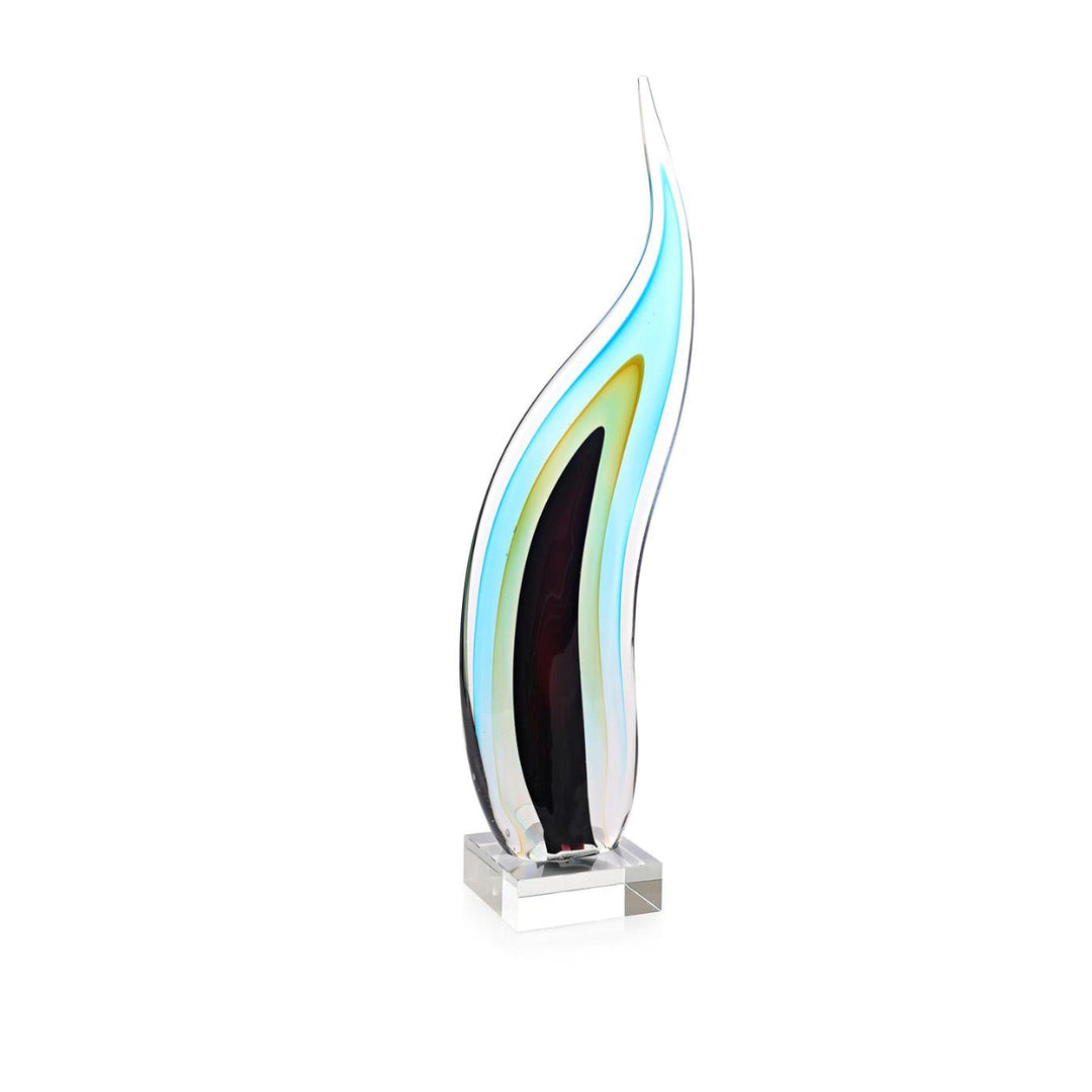 Glass Wisp Sculpture on Crystal