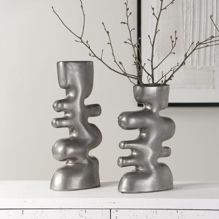 Free Flowing Vases Set of 2