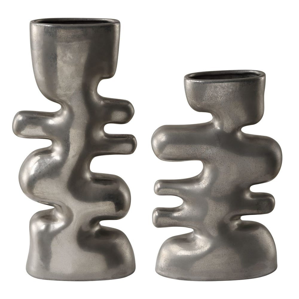 Free Flowing Vases Set of 2