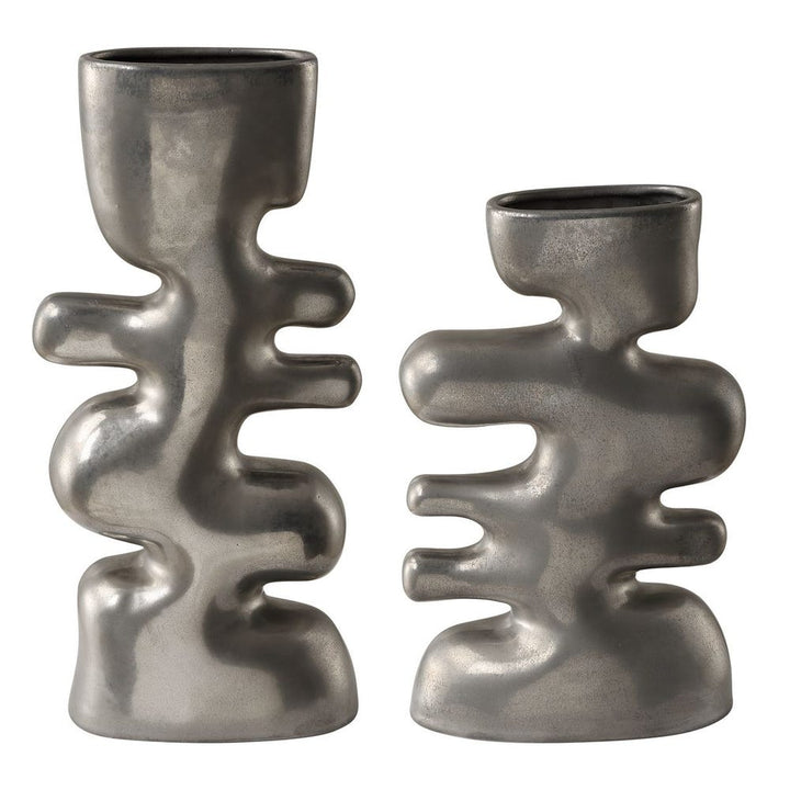 Free Flowing Vases Set of 2