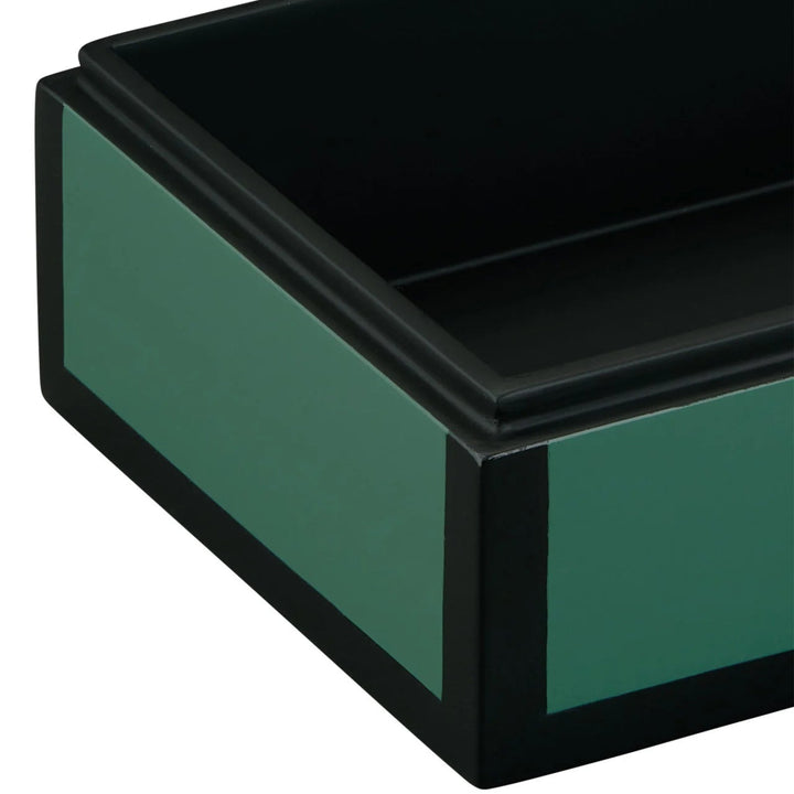 Green Lacquer Box Set of 2