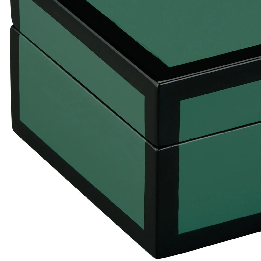 Green Lacquer Box Set of 2