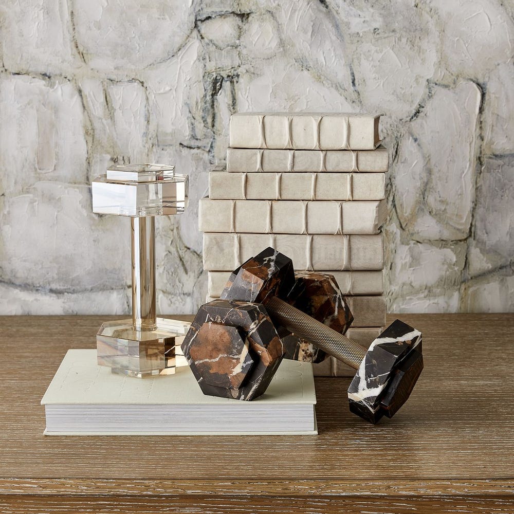 Dumbbell Sculpture Crystal