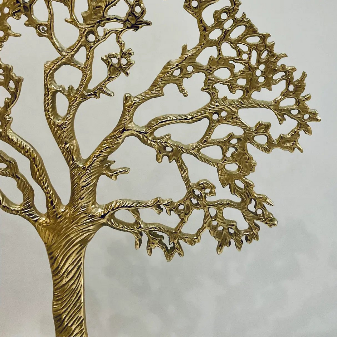 Brass Tree on Agate