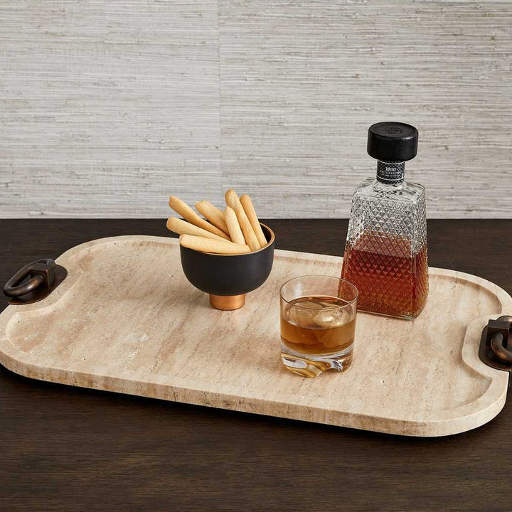 Hippodrome Travertine Tray