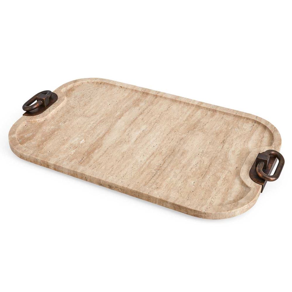 Hippodrome Travertine Tray