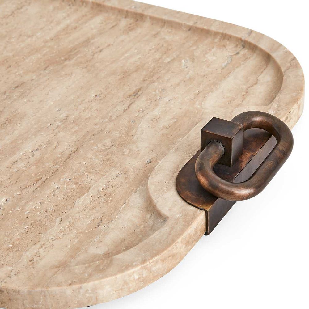 Hippodrome Travertine Tray