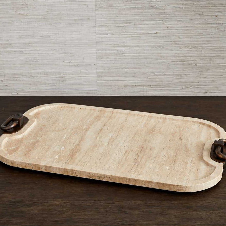 Hippodrome Travertine Tray