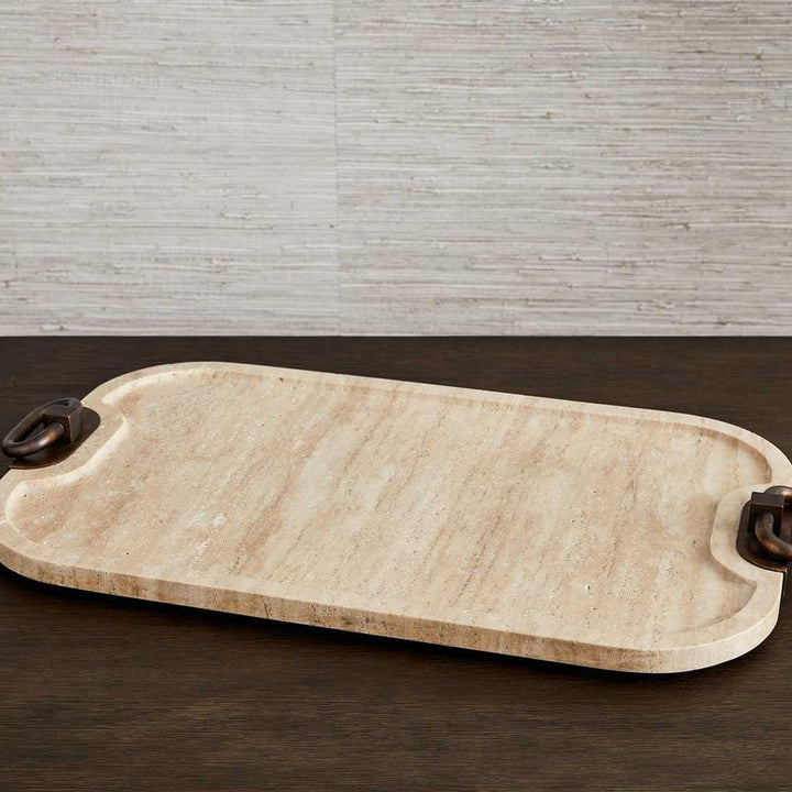 Hippodrome Travertine Tray
