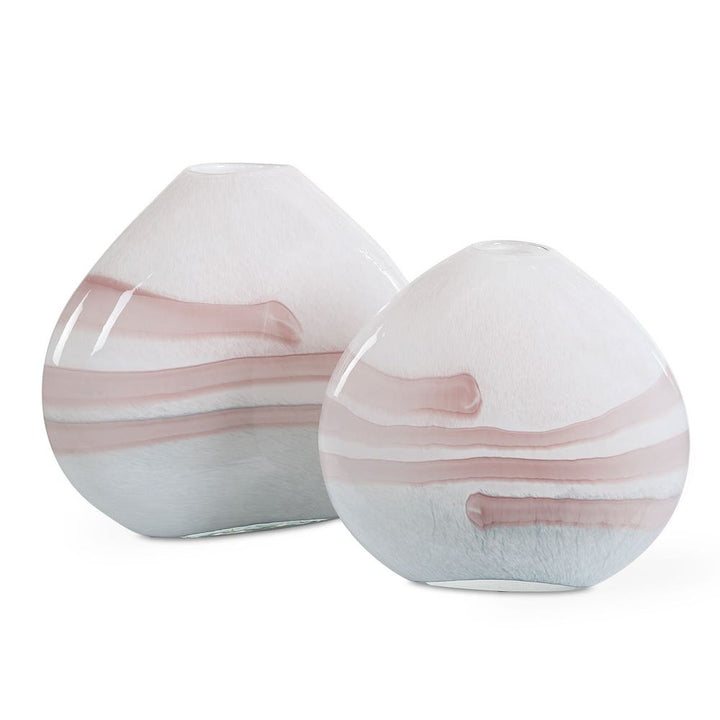 Blush Swirl Vases Set of 2