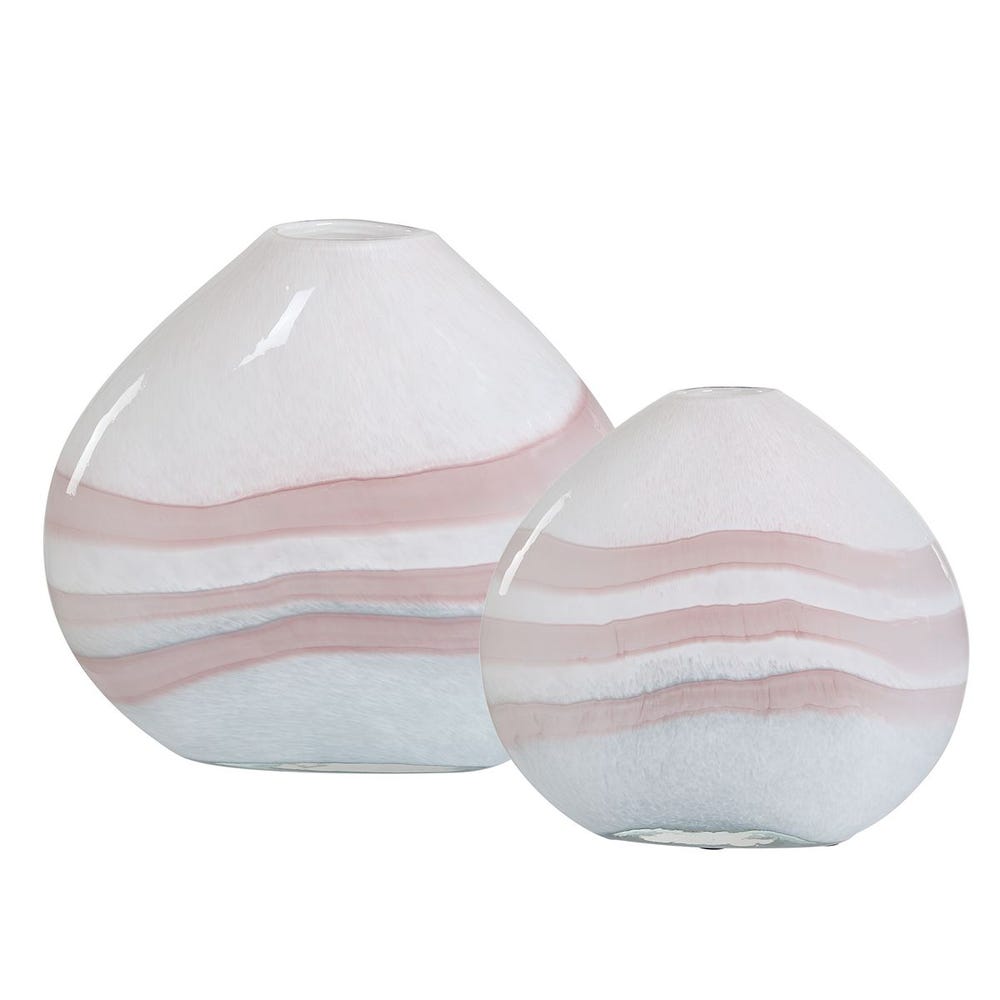 Blush Swirl Vases Set of 2