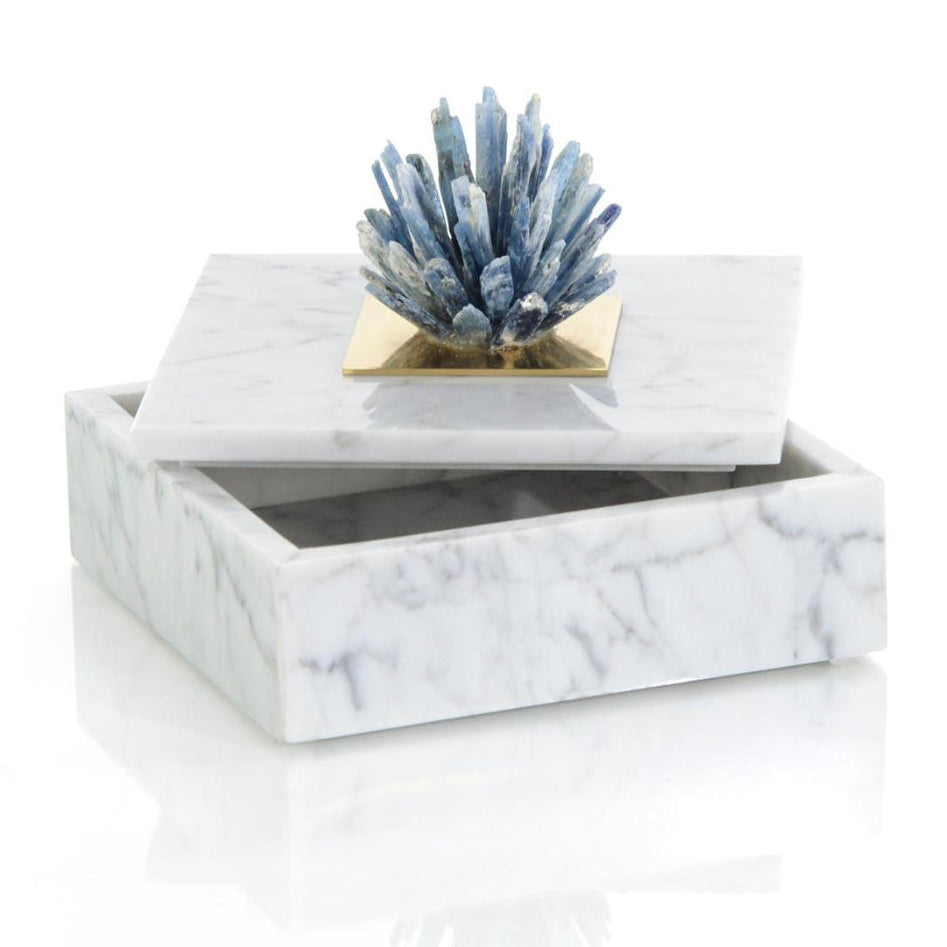 Kyanite Starburst and Marble Box