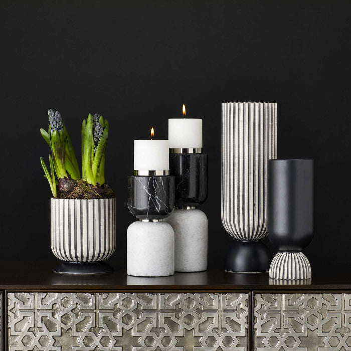 Channeled Vases Set of 2