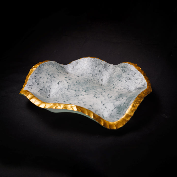 Small White Ice Sculptural Bowl