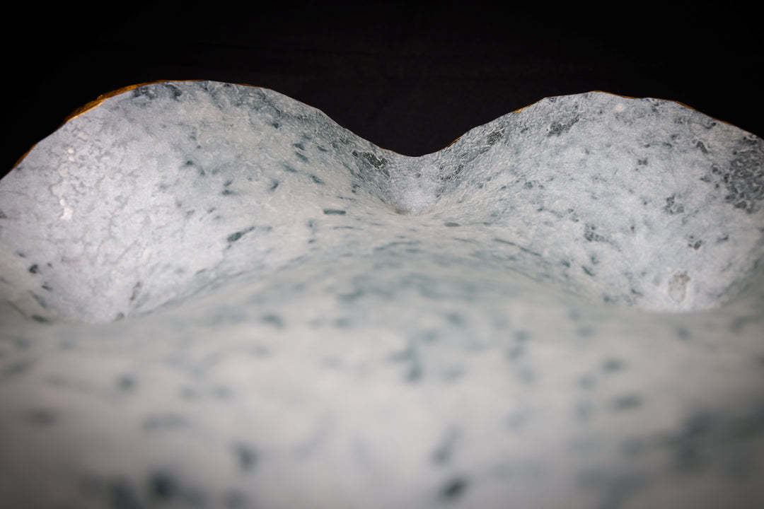 Small White Ice Sculptural Bowl