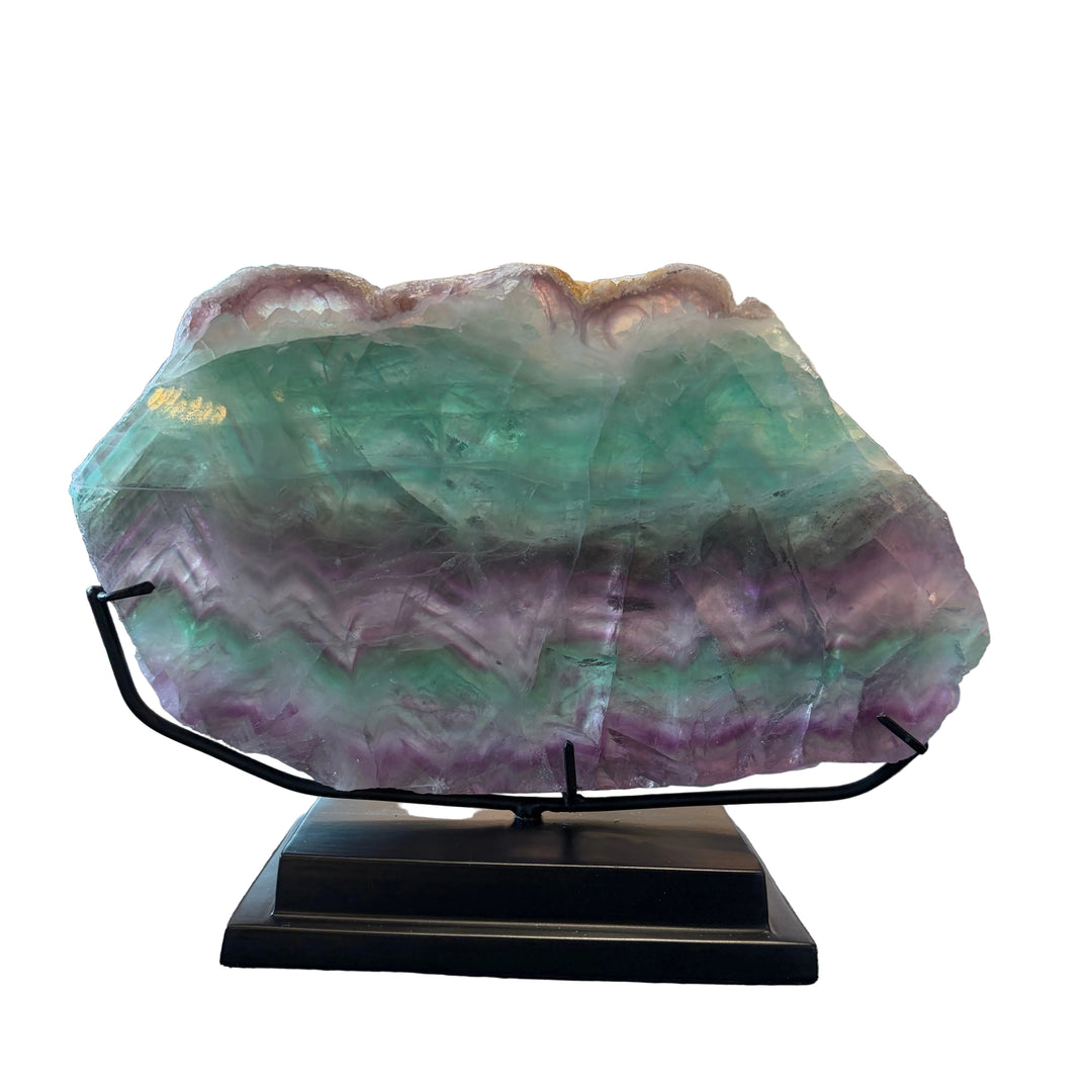 Rainbow Fluorite on Black Base