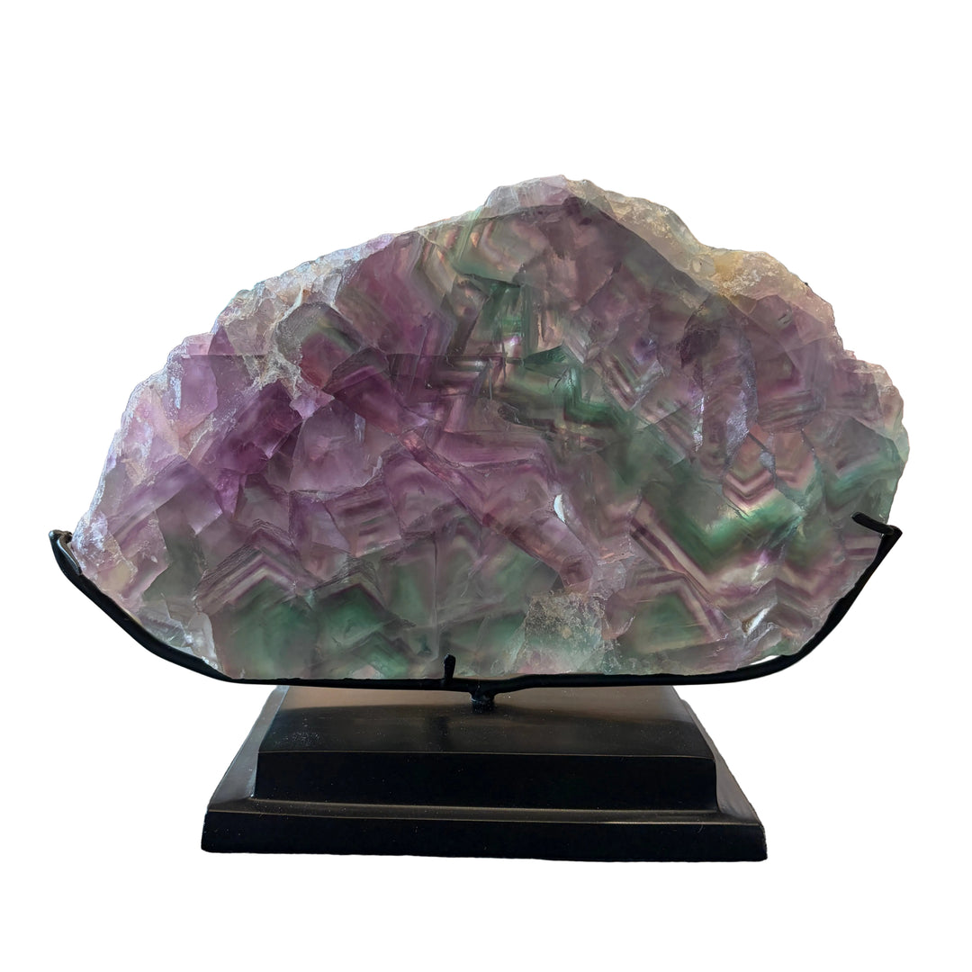 Rainbow Fluorite on Black Base