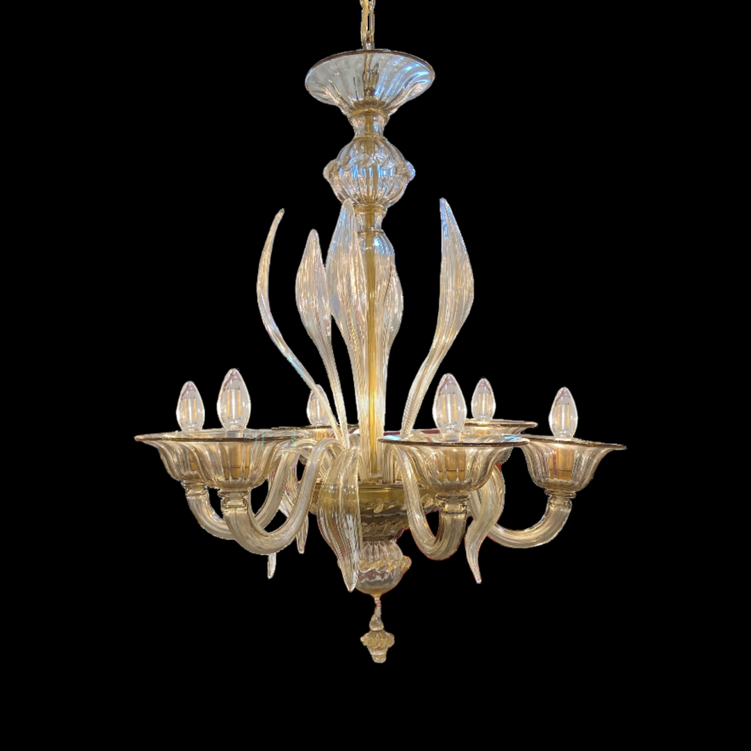 Steel & Gold Venetian Chandelier