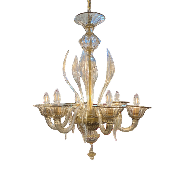 Steel & Gold Venetian Chandelier